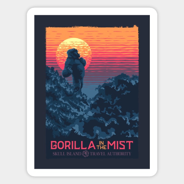 Gorilla in the Mist Magnet by DCLawrenceUK